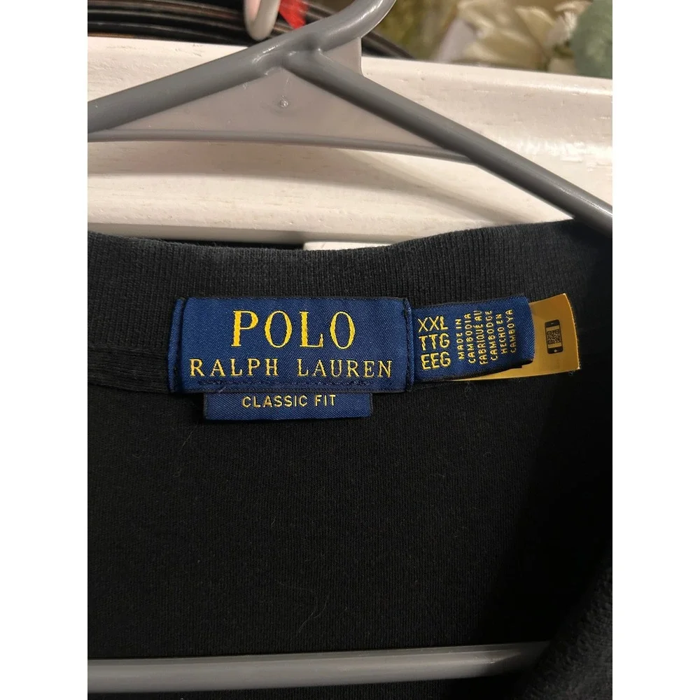 XXL Polo Ralph Lauren Mens Classic Fit Short Sleeve Polo Shirt Black Pony Logo